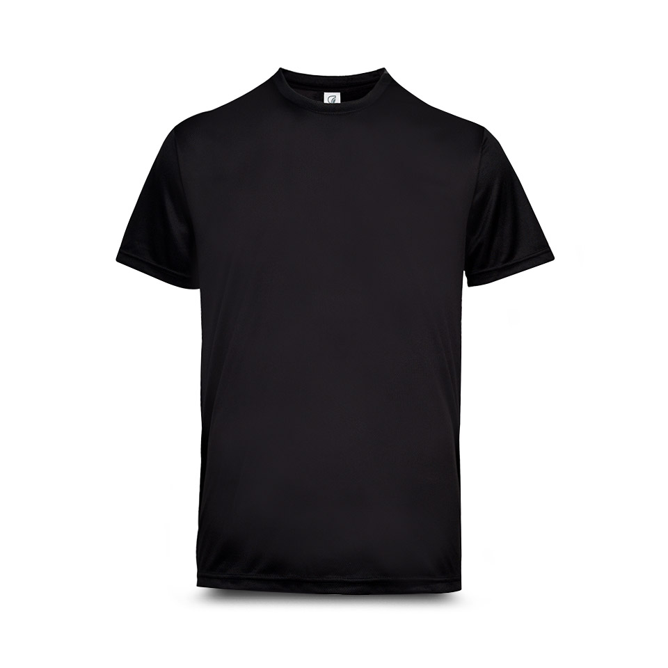 Ultifresh™ Performance-Crew Neck-T Shirts-Unisex-UDF0102 Onyx Black Front-1