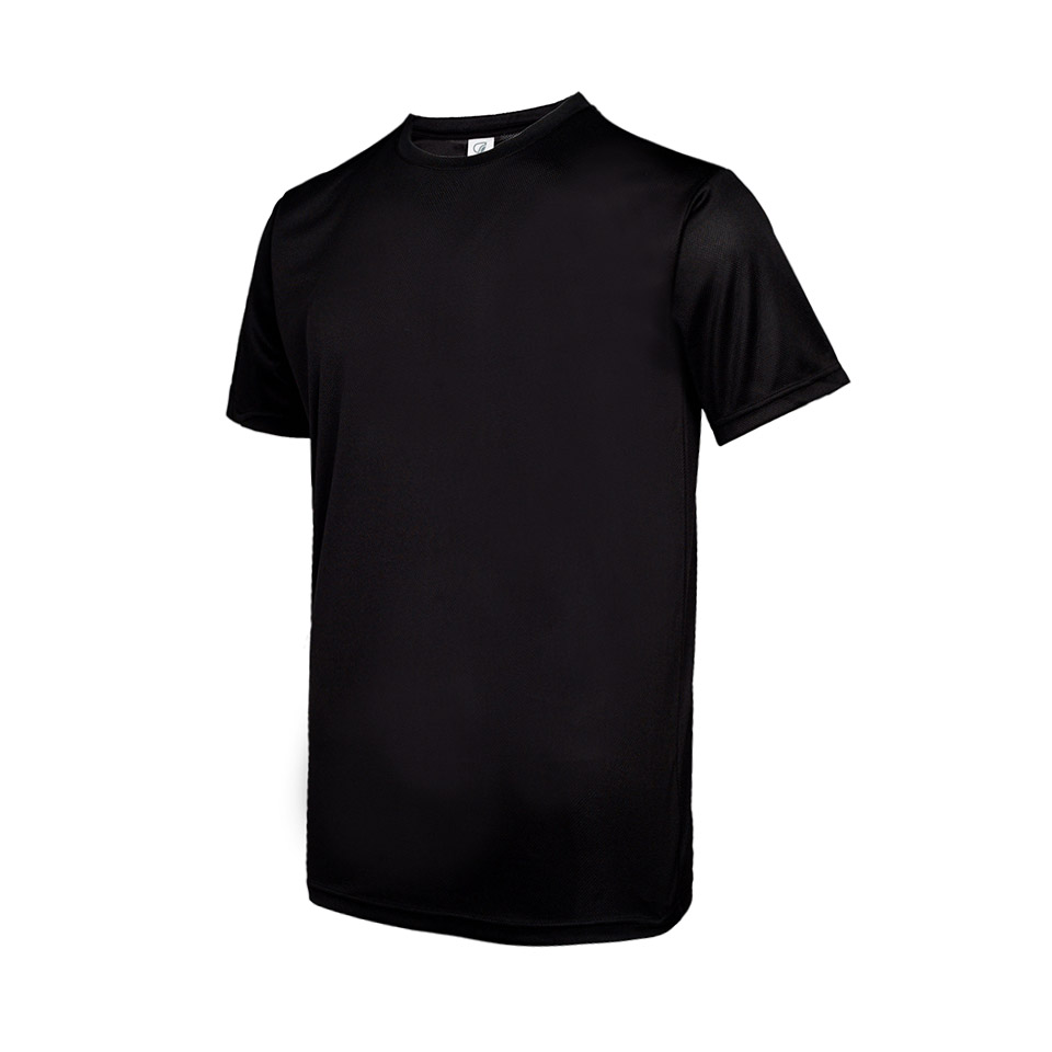 Ultifresh™ Performance-Crew Neck-T Shirts-Unisex-UDF0102 Onyx Black Side-1